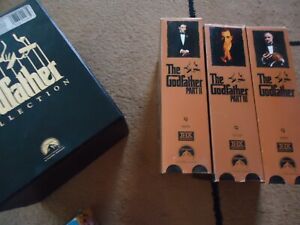 New ListingThe Godfather movie Trilogy Collection, Parts I, II, & III, 6 VHS Video Tape set