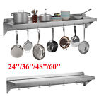 Stainless Steel Wall Mount Shelf NSF Kitchen Pot Pan Cookware Storage Shelving