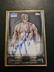 New Listing 2021 Topps WWE Undisputed Gold Framed Auto Autograph Rey Mysterio /150