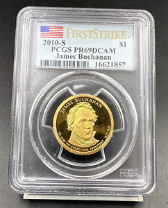 2010 S James Buchanan Presidential Dollar Coin PCGS PF69 DCAM #857