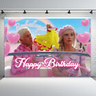 Girls Barbie Movie Backdrop Birthday Party Banner Studio Background Supplies