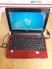 RED Acer Aspire One N270 Netbook 10.1” Atom N270 1GB RAM 16GB SSD Win 7 #451