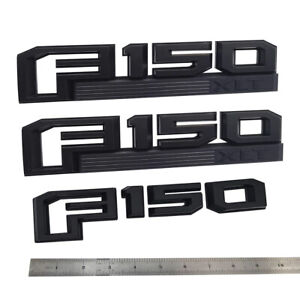 3pcs OEM F150 XLT Emblems Fender Badges 3D for F-150 XLT  Black Genuine New