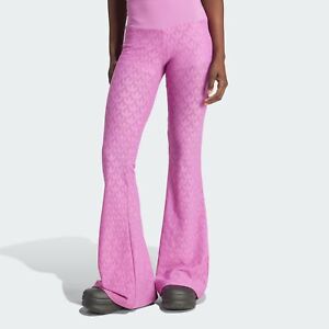 adidas women Fashion Monogram Lace Flared Pants