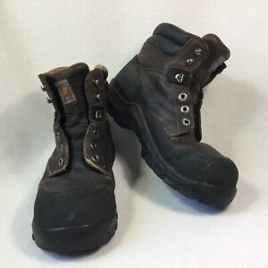 Carhartt Leather Work Boots Composite Steel Toe Electrical Hazard Men's 9.5