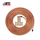 Copper-Coated Brake Line Tubing Kit 3/16In 25Ft Coil Roll w/ 16 Fitting