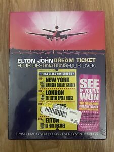 Elton John - Dream Ticket (DVD, 2005, 4-Disc Set) Four Destinations: SEALED New
