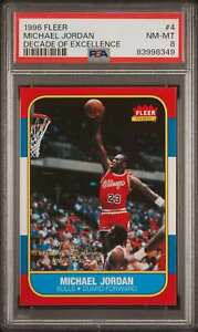 1996 Fleer Decade of Excellence #4 Michael Jordan Bulls - PSA 8 Near Mint (QTY)