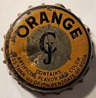 CJ Orange Cork Lined Soda Bottle Cap; CJ Muller Bev. Co., Indiana - Used