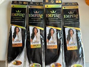 EMPIRE YAKI  100% HUMAN REMY HAIR WEAVE  10” #1 (Pack Of 4 Deal) Special