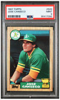 1987 Topps Jose Canseco All Star Rookie Gold Cup #620 A's PSA 9 MiNT New Slab!