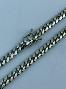 Miami Cuban Link Chain Real Solid 925 Silver ITALY Heavy 6mm 18-30