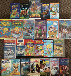 90’s Kids Rare Huge Vhs Lot Scooby Doo, Magic School Bus, Horror Cartoon Network
