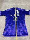 Lionel Messi Argentina 2022 World Cup Champions 3 Star Match Away Jersey XL