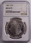 1881-S $1 Morgan Silver Dollar NGC MS 62 PL Proof Like!
