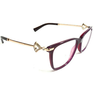 Bvlgari Eyeglasses Frames 4166-B 5426 Burgundy Red Purple Gold Square 52-16-140
