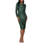 Xscape Womens Sequined Knee-Length Club Cocktail and Party Dress BHFO 7852