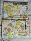 VINTAGE CANON ROYAL FAMILY FLORAL TWIN SHEETS FITTED AND FLAT SET LOT NO IRON