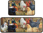 Rooster Kitchen Rug 2 Piece Set Farmhouse Chicken Kitchen Rugs and Mats Non