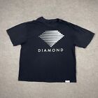 Diamond Supply T Shirt Mens Size 2XL Black Short Sleeve Logo Skateboarding Adult