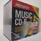 Memorex CD-R Music Digital Audio Recordable 16 Pack Case 80 Minute Blank Discs