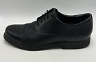 Apex Sz 11 M Cap Toe Oxford Shoes Black Leather Lace Up Dress Shoe