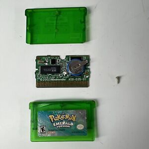 Pokemon Emerald Version Nintendo GBA - Working - Tested - Dry Battery Cracked