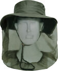 Olive Drab Military Tactical Boonie Hat With Full Mosquito Netting Protection