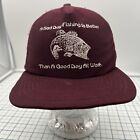 A Bad Day of Fishing Is Better Hat Cap Vintage Snapback Funny Distressed New Era