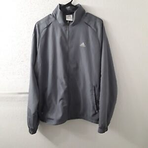 Adidas Jacket Men's Medium Gray Full Zip Clima365 Golf Windbreaker