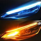 Car Daytime Running Light LED Strip Turn Signal Lamp Accessories Ice Blue& Amber (For: 2015 Chrysler 200 Limited 2.4L)