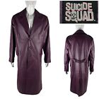 The Joker Suicide Squad Mens XL Purple Jacket Trench Coat Cosplay Jared Leto EUC