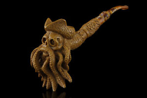 Pirate Skull Meerschaum Pipe XL handmade tobacco smoking pfeife 海泡石 with case