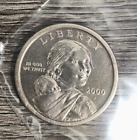 2000 P -  SACAGAWEA ONE DOLLAR COIN USA GOLD COLOR CIRCULATED 