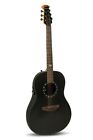 Ovation Ultra Mid-Depth Acoustic Electric Guitar, 1516PBM - Pitch Black Finish