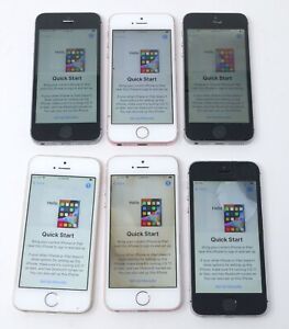 Lot of 6 Apple iPhone SE 1st Gen Cosmetically Good Phones For Parts / Repair
