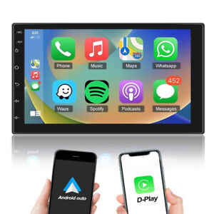 Double Din 7” Car Stereo Touch Screen Car Radio Apple CarPlay Android Auto BT FM