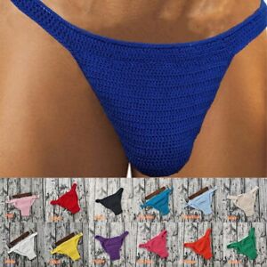 Men Women Breathable Underwear Hand Crochet Gstring Swimming Sunbathing Thong