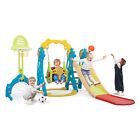 5 in 1 Toddler Slide Swing Playset Indoor Outdoor Climber Playground for Kids