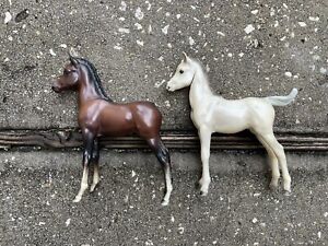 Lot 2 Vintage Breyer Horse Custom CM Breyer Bodies Proud Arabian Foals PAF