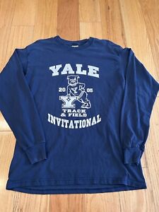 Vintage 2005 Yale University Track & Field Invitational LS T-Shirt Men’s Size M