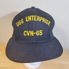 Vintage Navy USS Enterprise CVN-65 AJD Snap Back Baseball Cap Made In USA