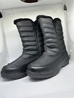 Totes Women's Jennifer Black Waterproof Winter Boots Black Size 7 Wide - NIB