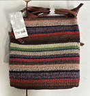 The Sak Lucia Crochet Striped Crossbody Shoulder Bag NWT