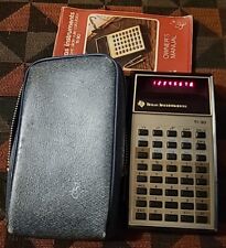Vintage 1976 Texas Instruments TI-30 Calculator W/ Original Case & Manual Works