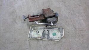 Vintage Mini Small Jeweler Hobby Clamp On Table Bench Vise Anvil Tool 1 1/2