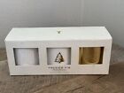 New ListingThymes Frasier Fir Aromatic Candle 3 Piece Set In Box Each Candle 3oz Gold White