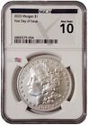 2023-P $1 MORGAN DOLLAR NGCX MS10 First Day Of Issue Silver Coin.