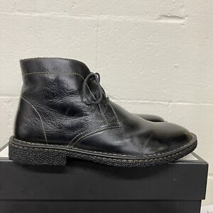 Born Black Leather Boots Ankle Chukka Lace Up Boots H25403 Men's Size 12 M