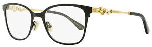 Jimmy Choo Rectangular Eyeglasses JC212 807 Shiny Black/Gold 53mm